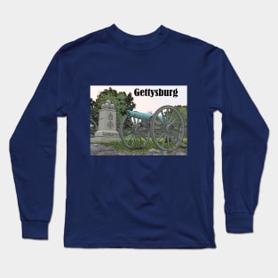 Cannon on the Gettysburg Battlefield Long Sleeve T-Shirt